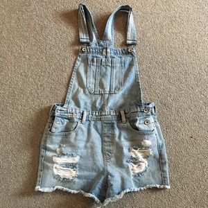 Denim overalls